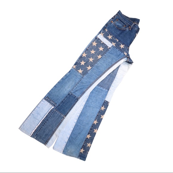 SOLD! Hysteric Glamour Stars Patchwork Denim - Picture 4 of 6